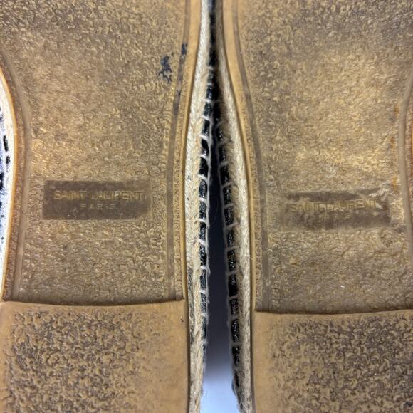 Saint Laurent Glitter Star Espadrilles Slip Ons Women's 41 US 11 - Picture 9 of 11